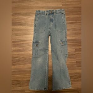 Jessica Simpson Light Blue Charlotte Cargo Bootcut Jeans size 8